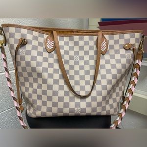 Louis Vuitton Neverfull MM w/ braided detail